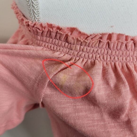 NWT Altar'd State Off-Shoulder Top. Peach Pink M#022 - Picture 5 of 14